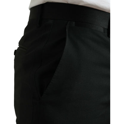 Dolce & Gabbana Black Wool Slim Fit Formal Trouser Dress Pants Dolce & Gabbana