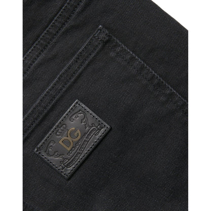 Dolce & Gabbana Black Cotton Stretch Bermuda Denim Shorts Dolce & Gabbana