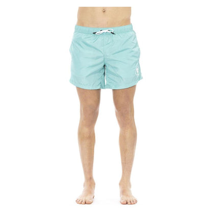 Bikkembergs Light Blue Polyester Men Swimwear Bikkembergs