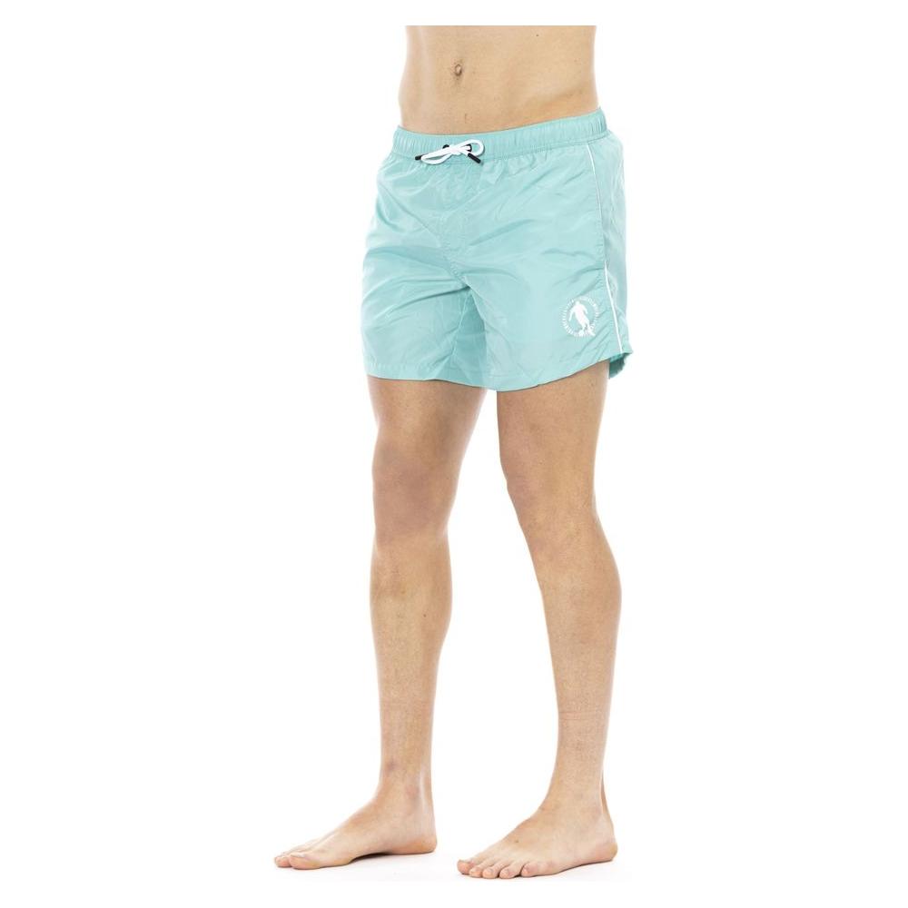Bikkembergs Light Blue Polyester Men Swimwear Bikkembergs