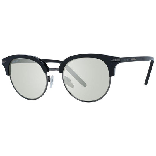 Serengeti Black Acetate & Metal Sunglasses