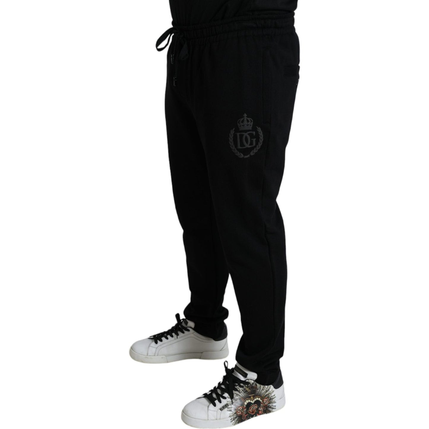 Dolce & Gabbana Black DG Logo Skinny Jogger Sweatpants Pants Dolce & Gabbana