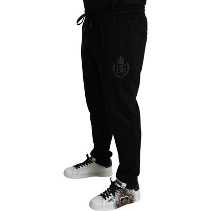 Dolce & Gabbana Black DG Logo Skinny Jogger Sweatpants Pants Dolce & Gabbana