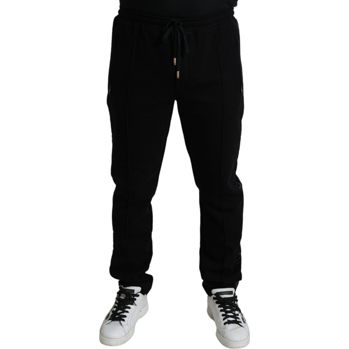 Dolce & Gabbana Black Cotton Skinny Jogger Sweatpants Pants Dolce & Gabbana