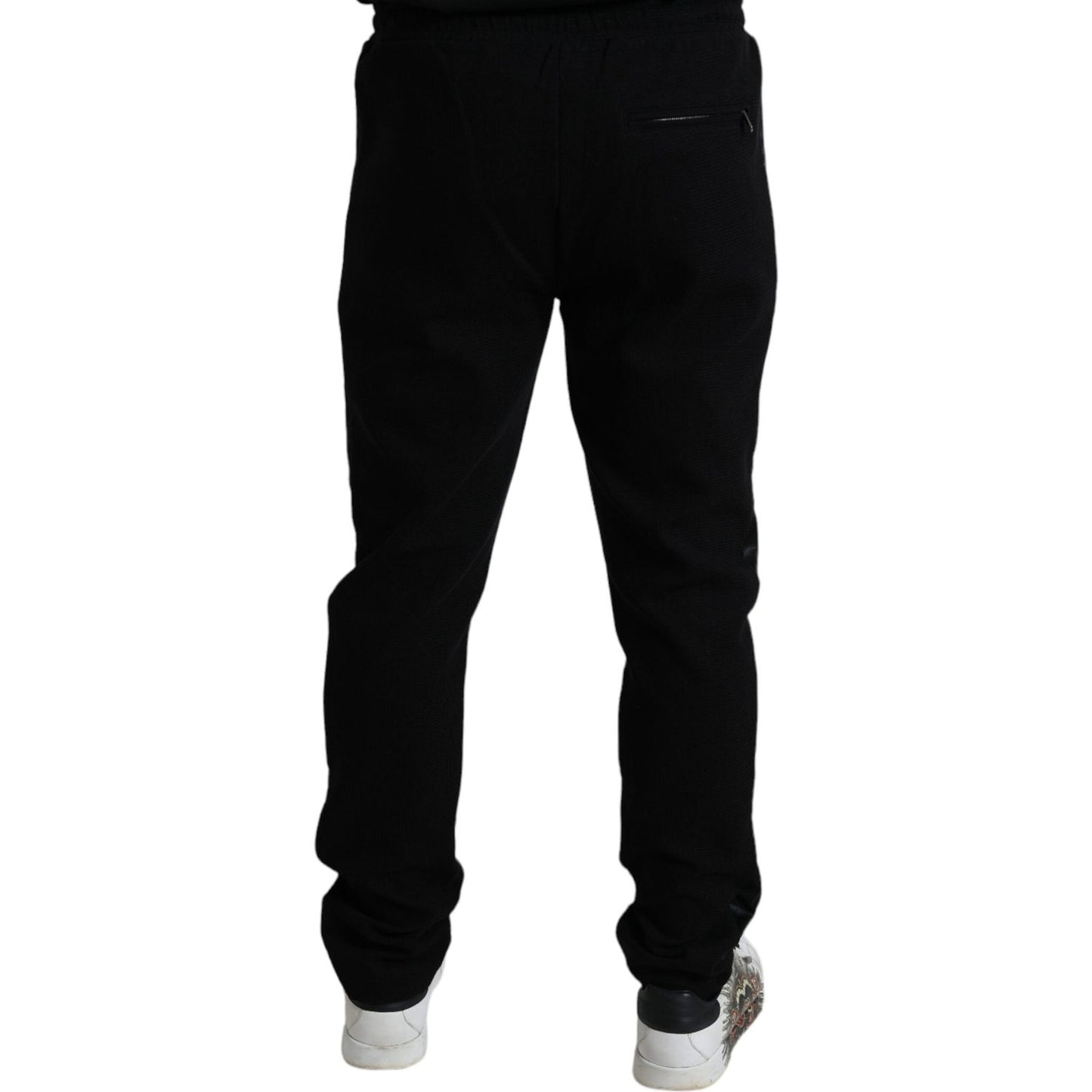 Dolce & Gabbana Black Cotton Skinny Jogger Sweatpants Pants Dolce & Gabbana