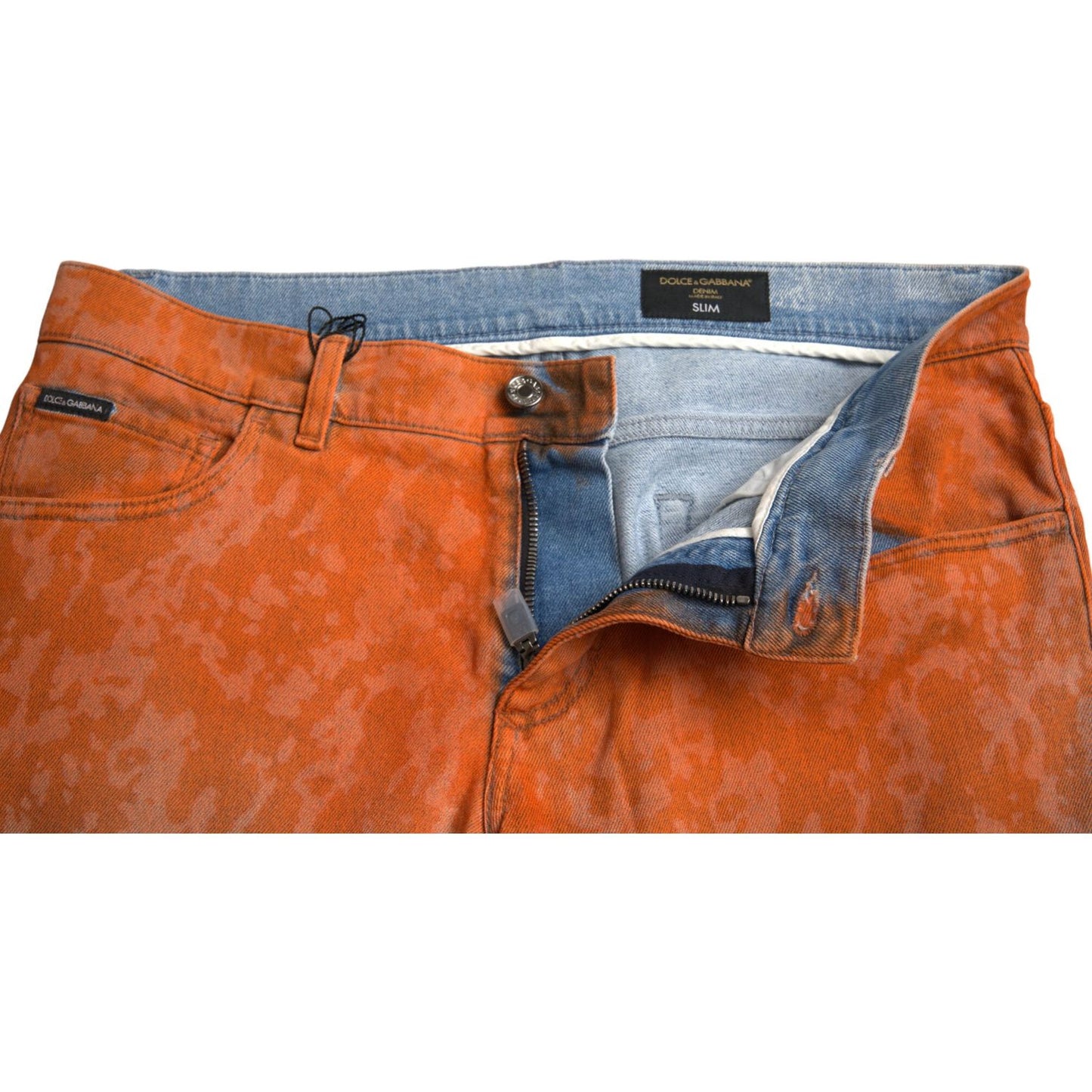 Dolce & Gabbana Multicolor Ombre Cotton Slim Fit Denim Jeans Dolce & Gabbana