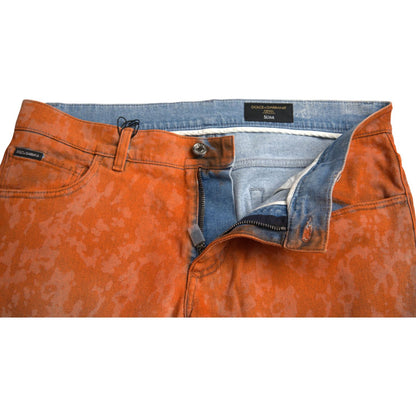 Dolce & Gabbana Multicolor Ombre Cotton Slim Fit Denim Jeans Dolce & Gabbana