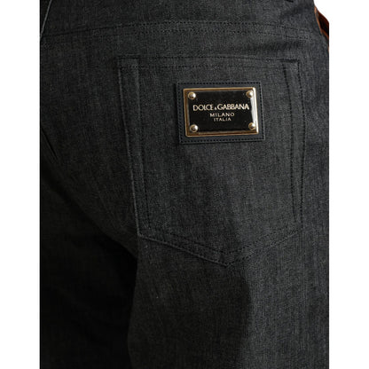 Dolce & Gabbana Multicolor Tiger Cotton Loose Denim Jeans Dolce & Gabbana