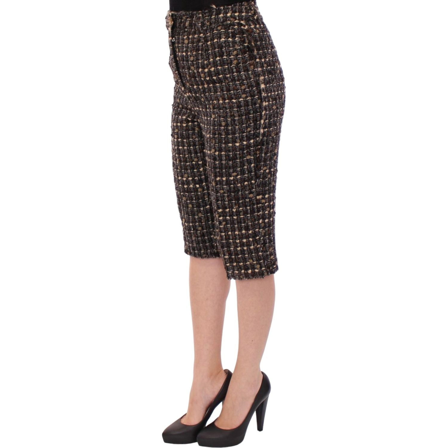 Dolce & Gabbana Multicolor Wool Shorts Pants