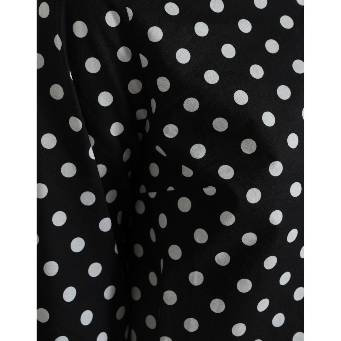 Dolce & Gabbana Black White Polka Dot Nylon Shift Mini Dress Dolce & Gabbana