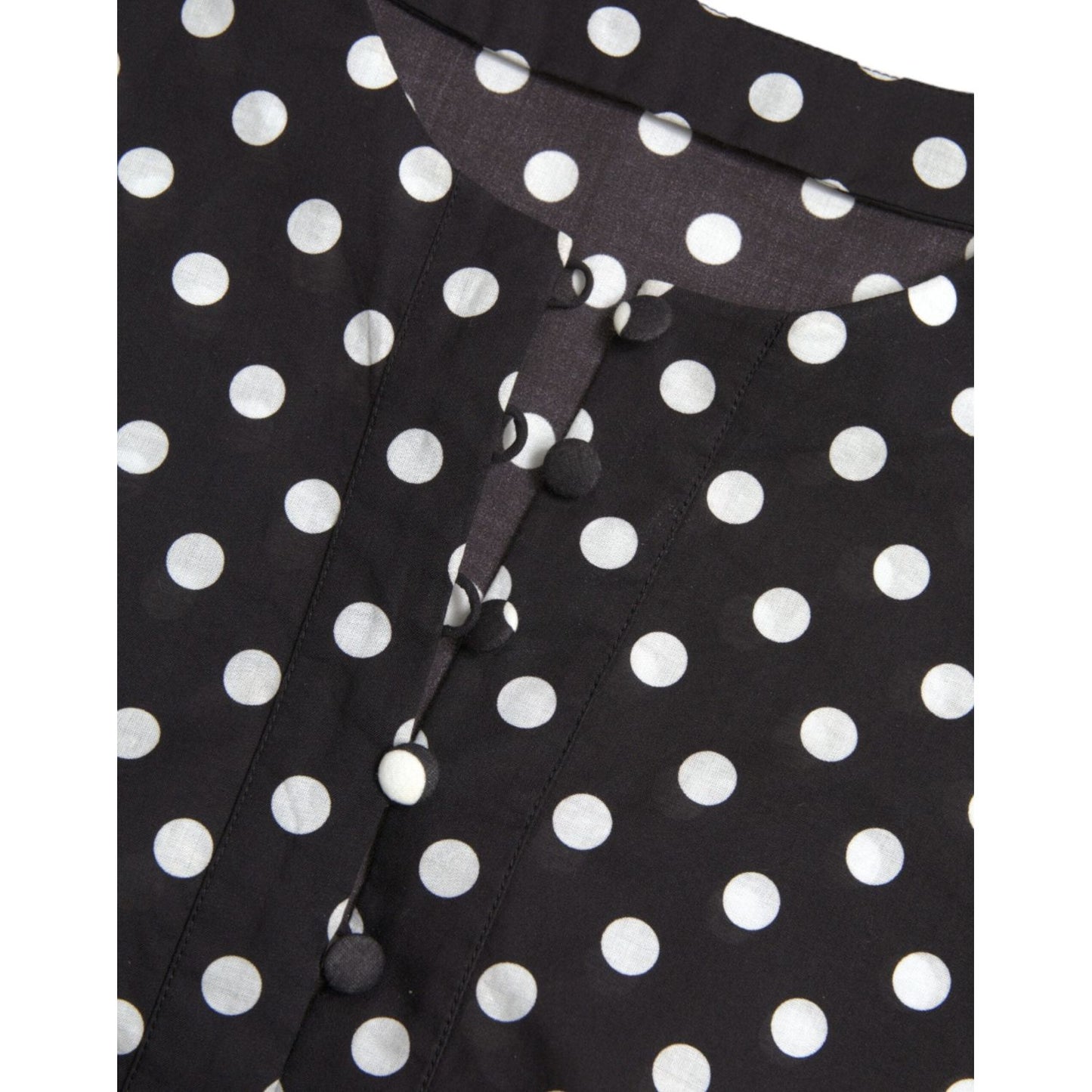 Dolce & Gabbana Black White Polka Dot Nylon Shift Mini Dress Dolce & Gabbana