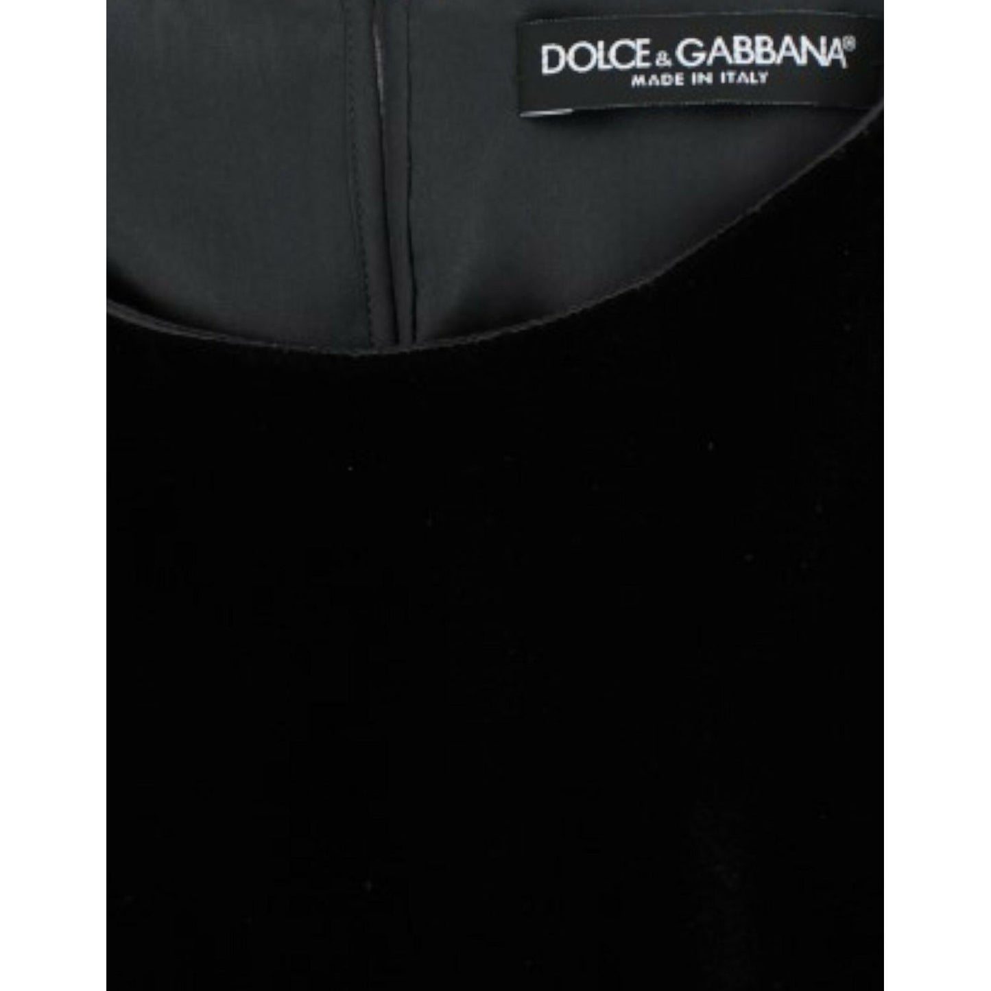 Dolce & Gabbana Black velvet shortsleeved blouse