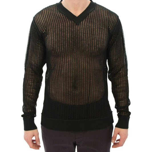 Dolce & Gabbana Dark Green Runway Netz Pullover Netted Sweater Dolce & Gabbana