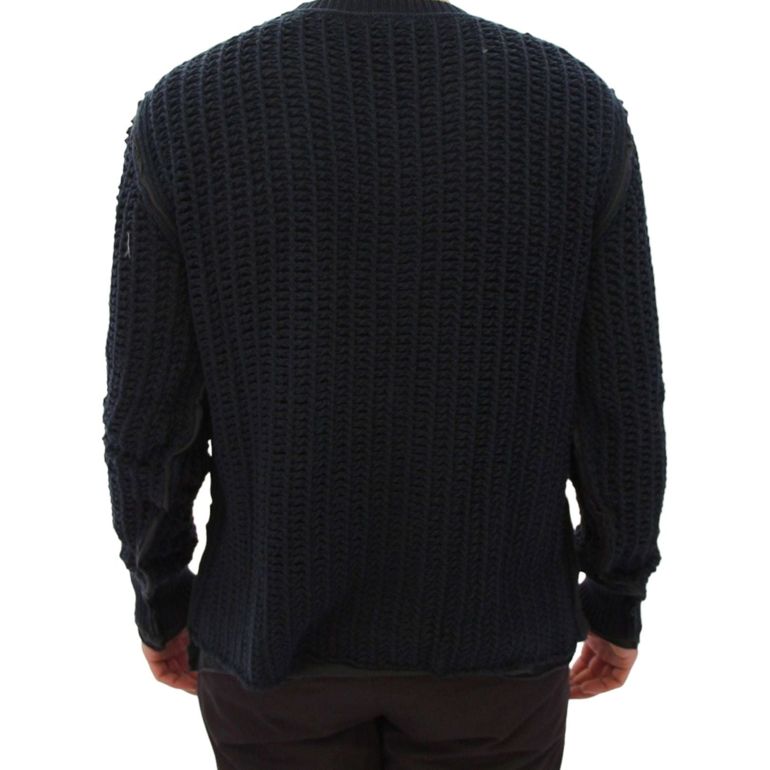 Dolce & Gabbana Blue Runway Netz Pullover Netted Sweater