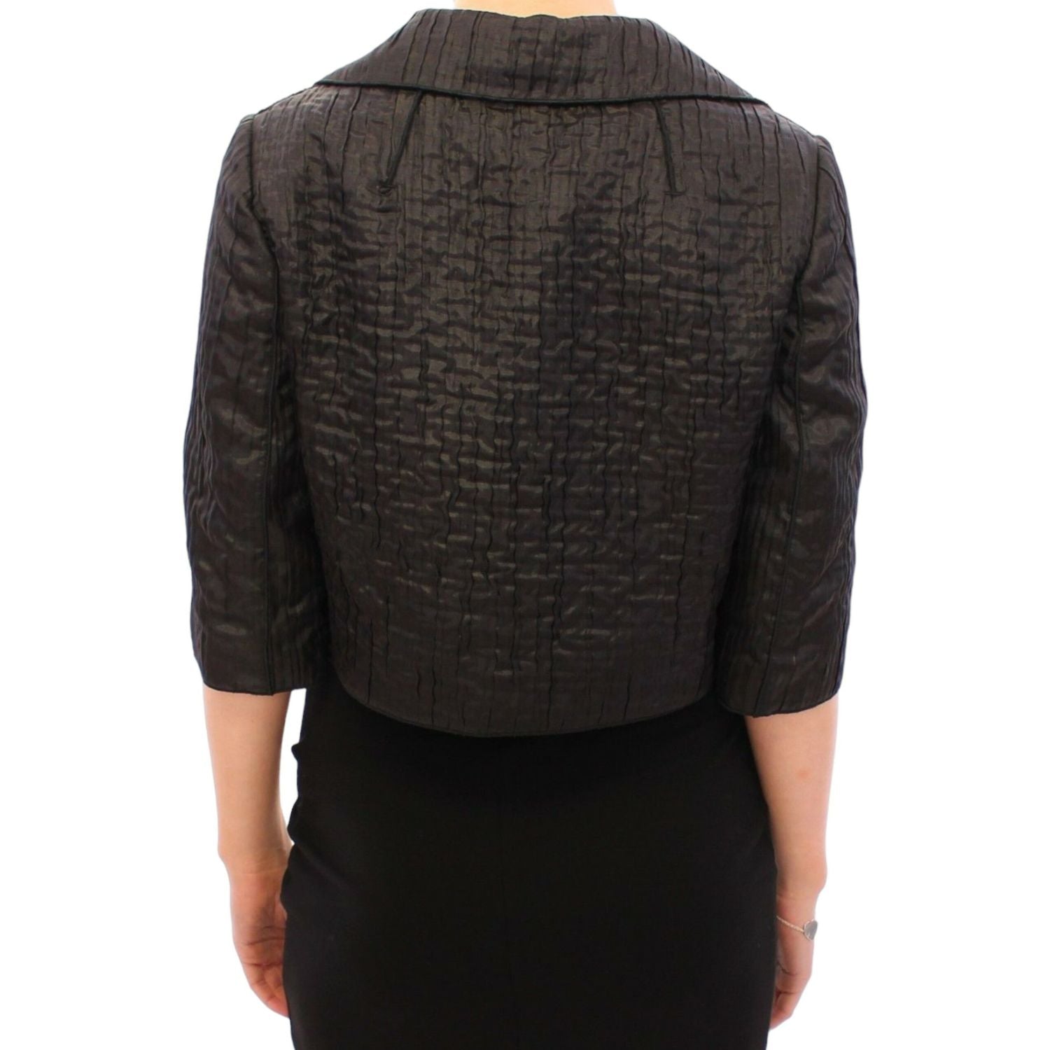 Dolce & Gabbana Black Short Bolero Shrug Jacket Coat