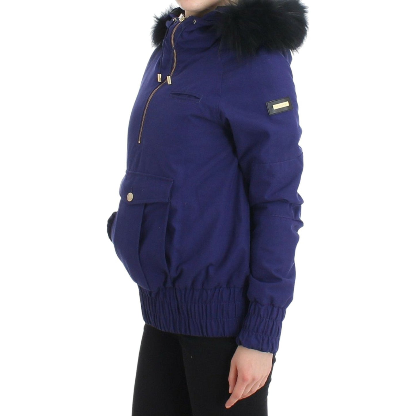 GF Ferre Blue Padded Jacket Hooded Short K-Way 12% Polyamide,16% Polyester,1728,67345645728,Blue,Clothing,GF Ferre,IT42,Jackets & Coats - Clothing,Jackets & Coats - Women - Clothing,Material: 72% Cotton,New with tags,Parkas - Jackets & Coats - Clothing,Wo