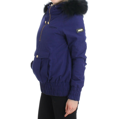 GF Ferre Blue Padded Jacket Hooded Short K-Way 12% Polyamide,16% Polyester,1728,67345645728,Blue,Clothing,GF Ferre,IT42,Jackets & Coats - Clothing,Jackets & Coats - Women - Clothing,Material: 72% Cotton,New with tags,Parkas - Jackets & Coats - Clothing,Wo