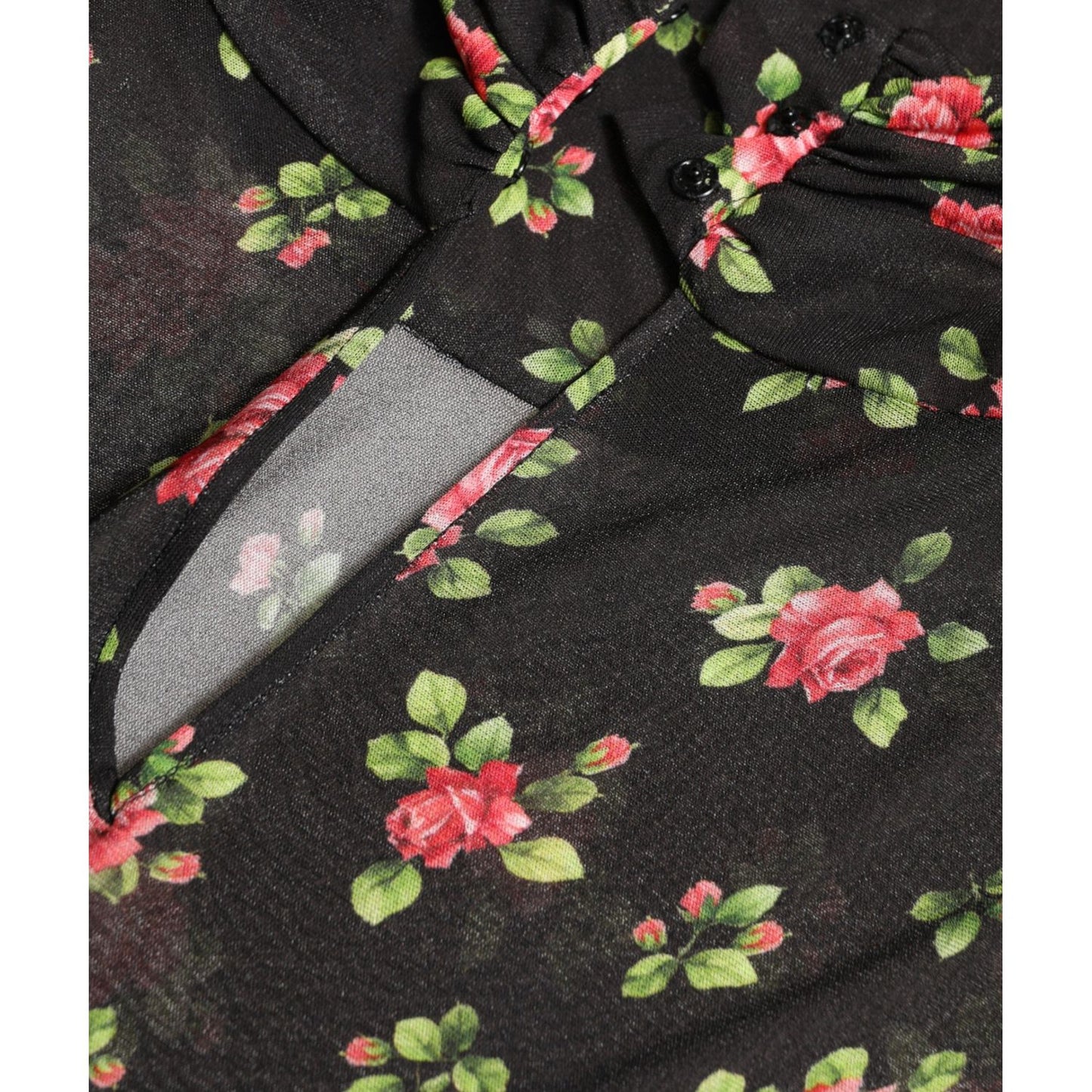 Dolce & Gabbana Black Floral Cut Out Sheath Long Maxi Dress Dolce & Gabbana