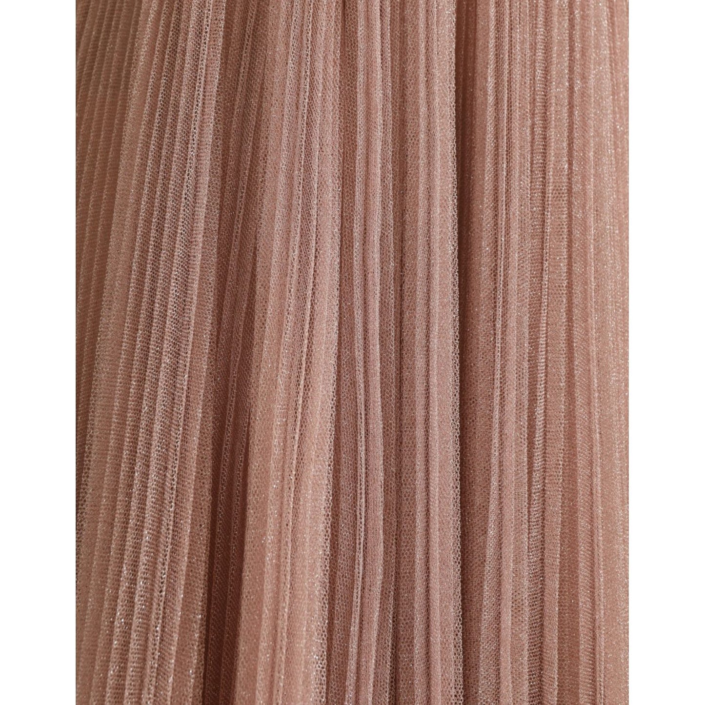 Dolce & Gabbana Pink One Shoulder Pleated Lame Tulle Dress Dolce & Gabbana