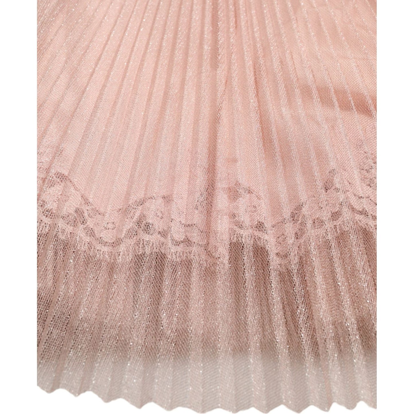 Dolce & Gabbana Pink One Shoulder Pleated Lame Tulle Dress Dolce & Gabbana