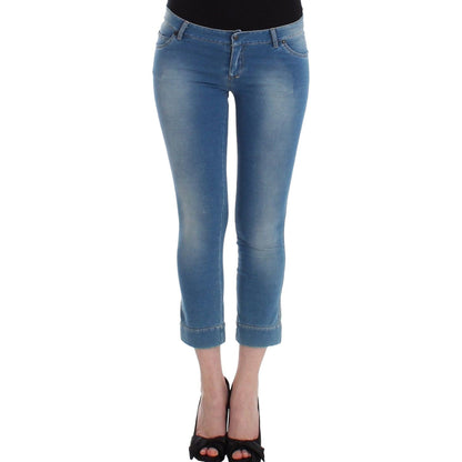 Ermanno Scervino Beachwear Blue Jeans Capri Pants Cropped Jeans & Pants