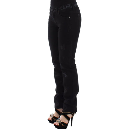 Ermanno Scervino Black Slim Jeans Denim Pants Skinny Stretch Jeans & Pants