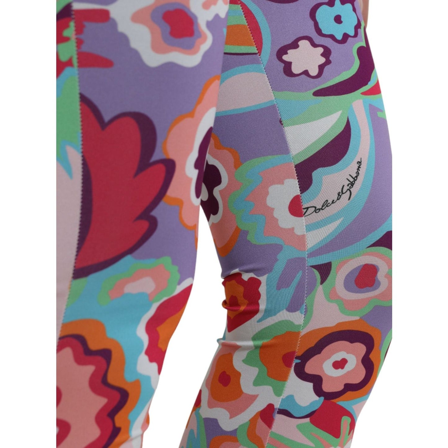 Dolce & Gabbana Multicolor Floral High Waist Leggings Pants Dolce & Gabbana