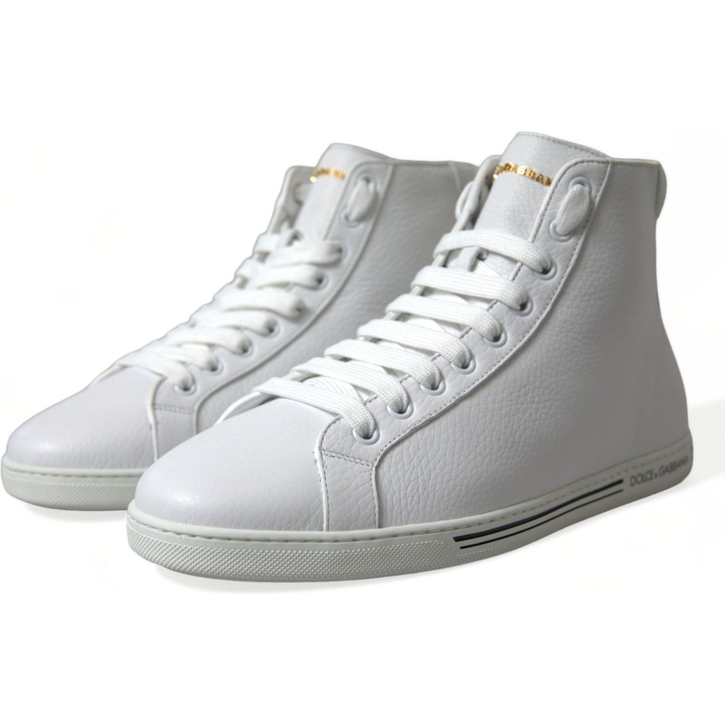 Dolce & Gabbana White Saint Tropez High Top Men Sneakers Shoes Dolce & Gabbana