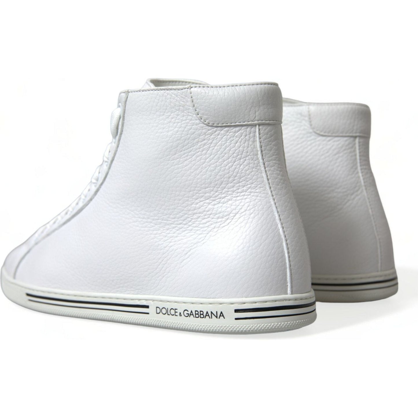 Dolce & Gabbana White Saint Tropez High Top Men Sneakers Shoes Dolce & Gabbana