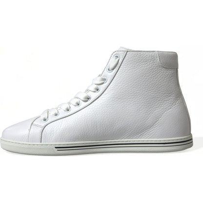 Dolce & Gabbana White Saint Tropez High Top Men Sneakers Shoes Dolce & Gabbana