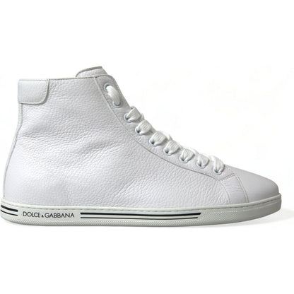Dolce & Gabbana White Saint Tropez High Top Men Sneakers Shoes Dolce & Gabbana