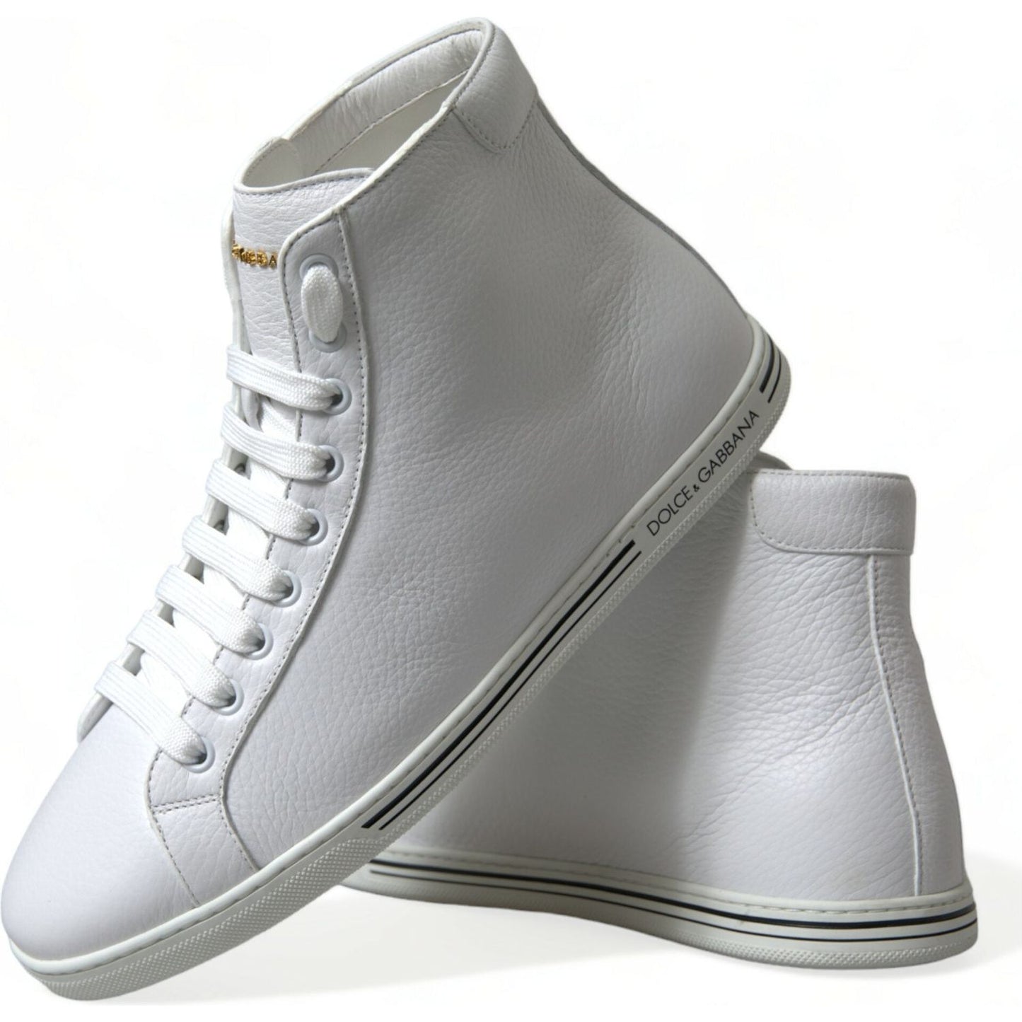 Dolce & Gabbana White Saint Tropez High Top Men Sneakers Shoes Dolce & Gabbana