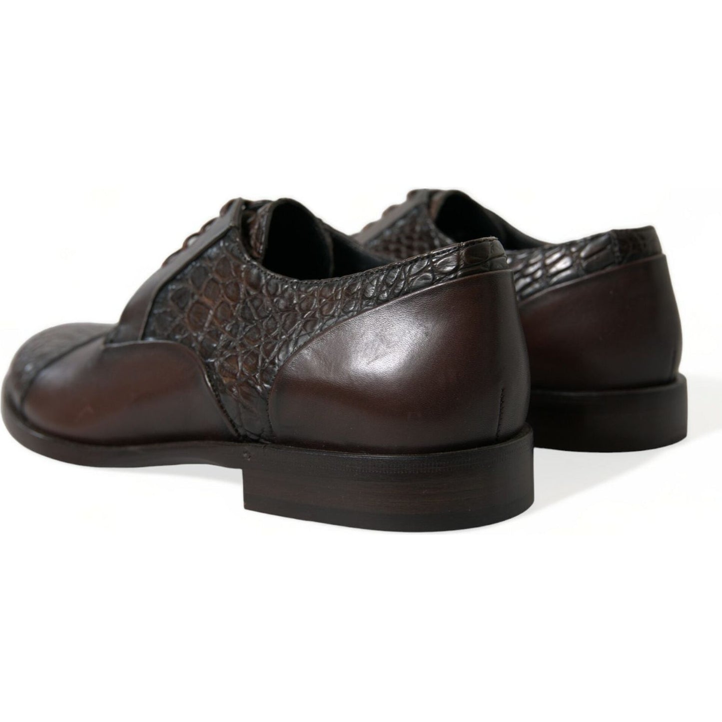 Dolce & Gabbana Brown Exotic Leather Lace Up Oxford Dress Shoes Dolce & Gabbana