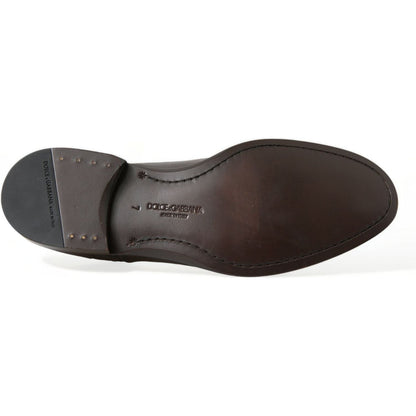 Dolce & Gabbana Brown Exotic Leather Lace Up Oxford Dress Shoes Dolce & Gabbana