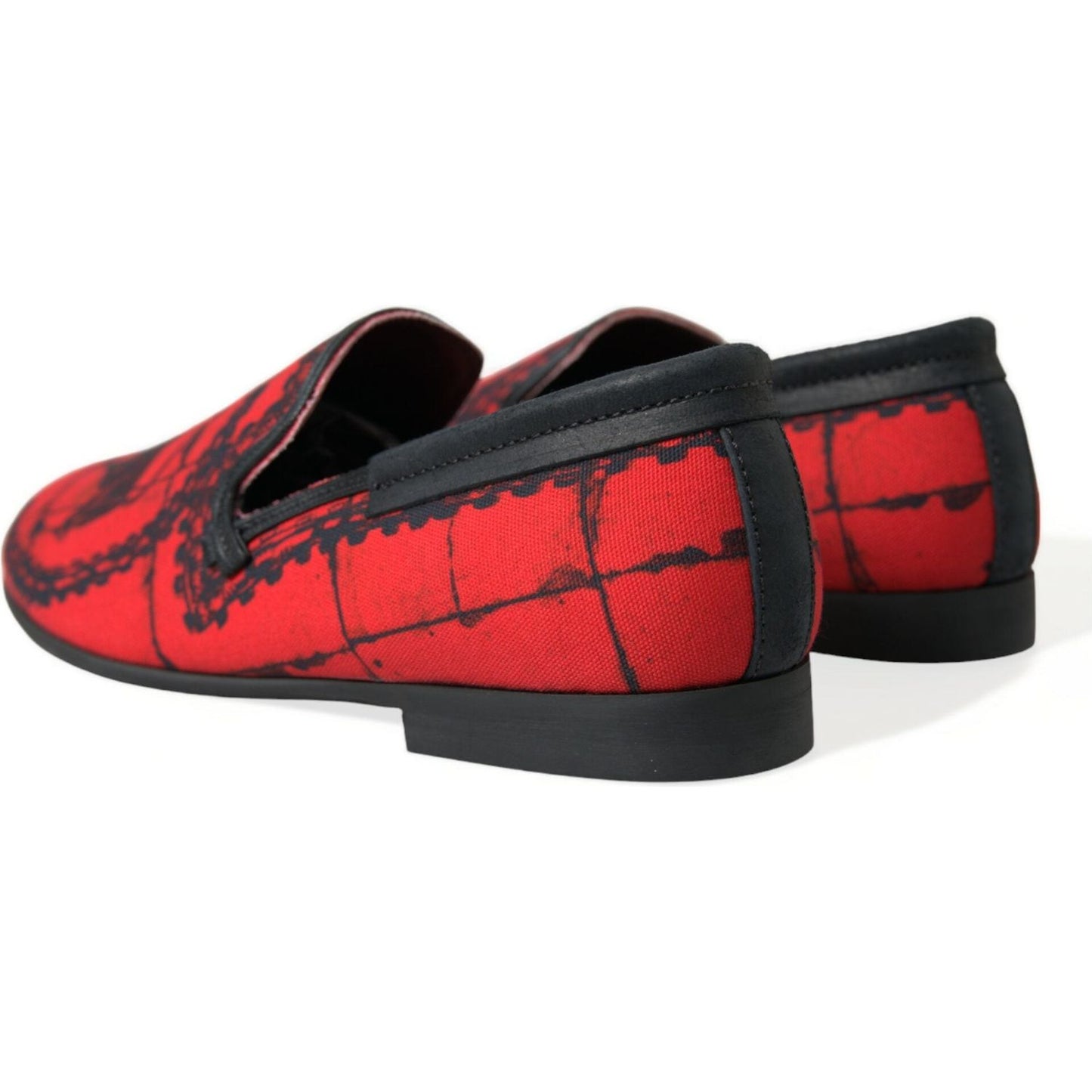 Dolce & Gabbana Red Black Torero Loafers Slippers Men Shoes Dolce & Gabbana