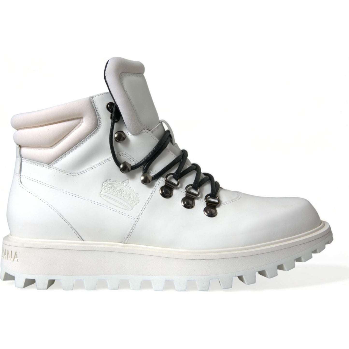 Dolce & Gabbana White Vulcano Trekking Ankle Boots Shoes Dolce & Gabbana