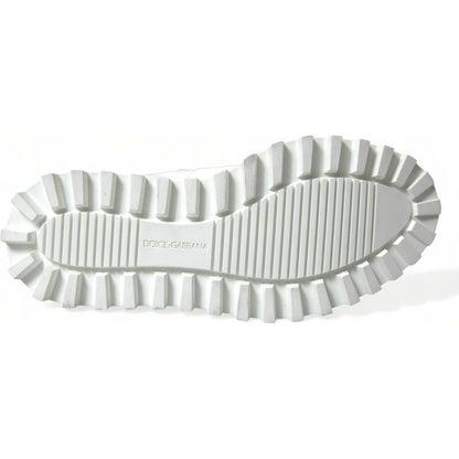 Dolce & Gabbana White Vulcano Trekking Ankle Boots Shoes Dolce & Gabbana