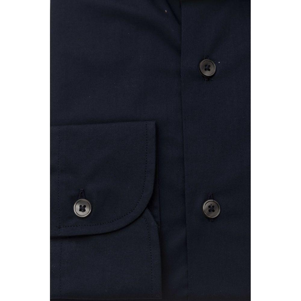 Bagutta Blue Cotton Men's Slim Shirt Bagutta