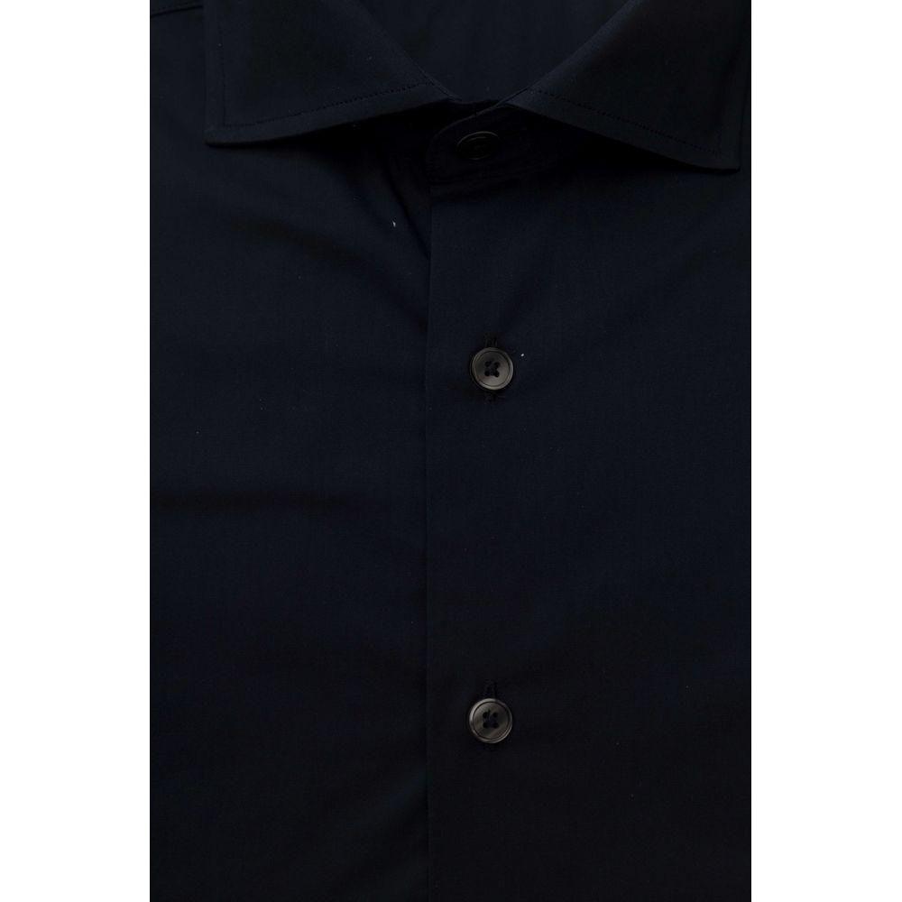 Bagutta Blue Cotton Men's Slim Shirt Bagutta