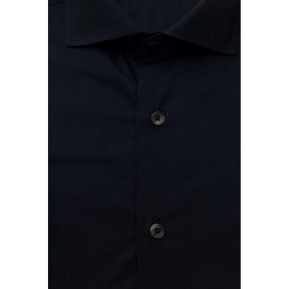Bagutta Blue Cotton Men's Slim Shirt Bagutta