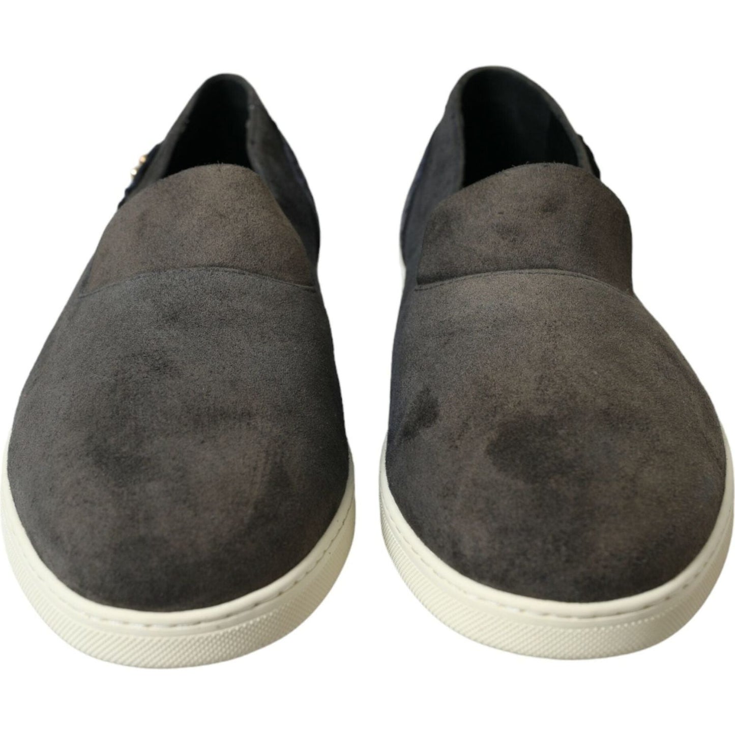 Dolce & Gabbana Blue Suede Caiman Men Loafers Slippers Shoes Dolce & Gabbana