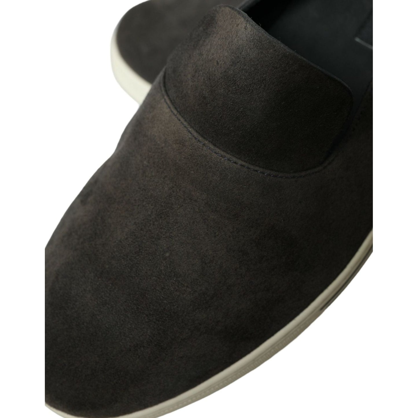 Dolce & Gabbana Blue Suede Caiman Men Loafers Slippers Shoes Dolce & Gabbana