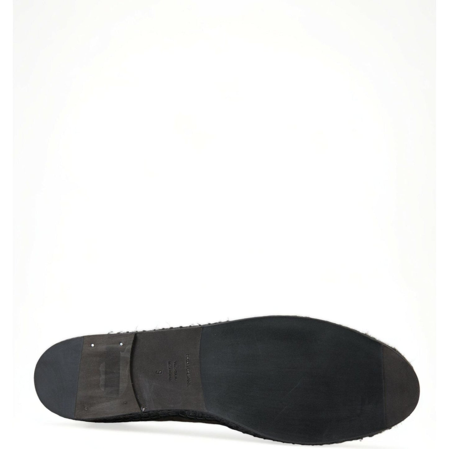 Dolce & Gabbana Black Exotic Leather Espadrilles Slip On Shoes Dolce & Gabbana