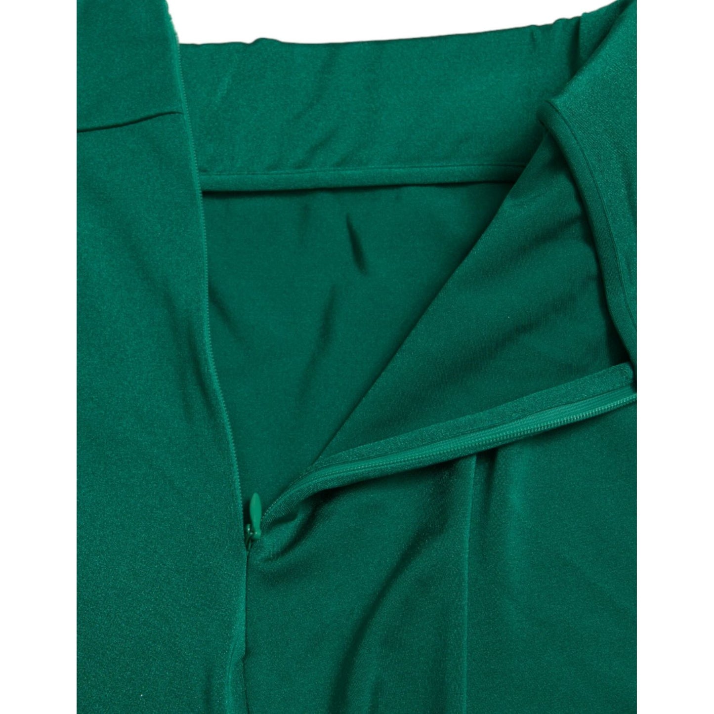 Dolce & Gabbana Green Nylon Stretch Slim Leggings Pants Dolce & Gabbana