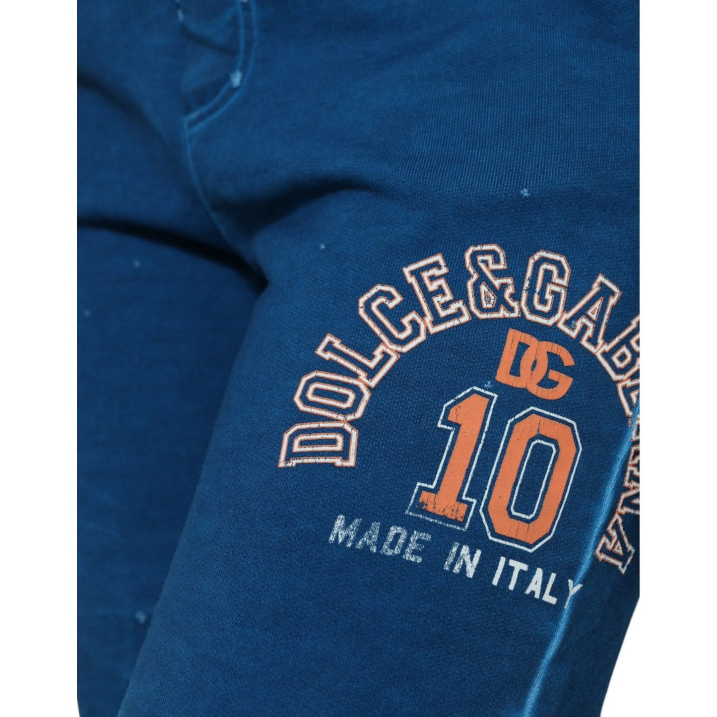 Dolce & Gabbana Blue Logo Cotton Jogger Sweatpants Pants Dolce & Gabbana