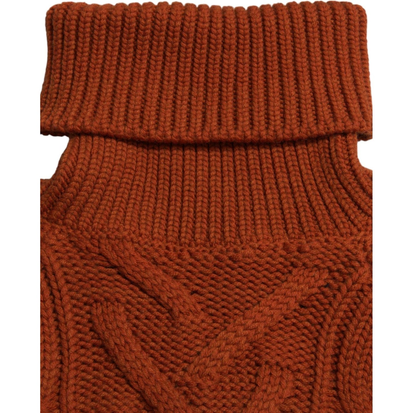 Dolce & Gabbana Brown Wool Knit Turtleneck Pullover Sweater Dolce & Gabbana