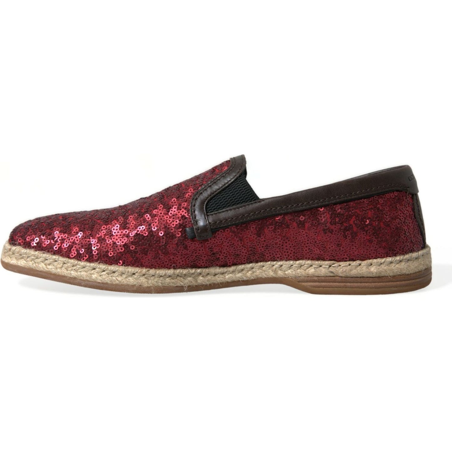 Dolce & Gabbana Red Sequined Loafers Slippers Men Shoes Dolce & Gabbana