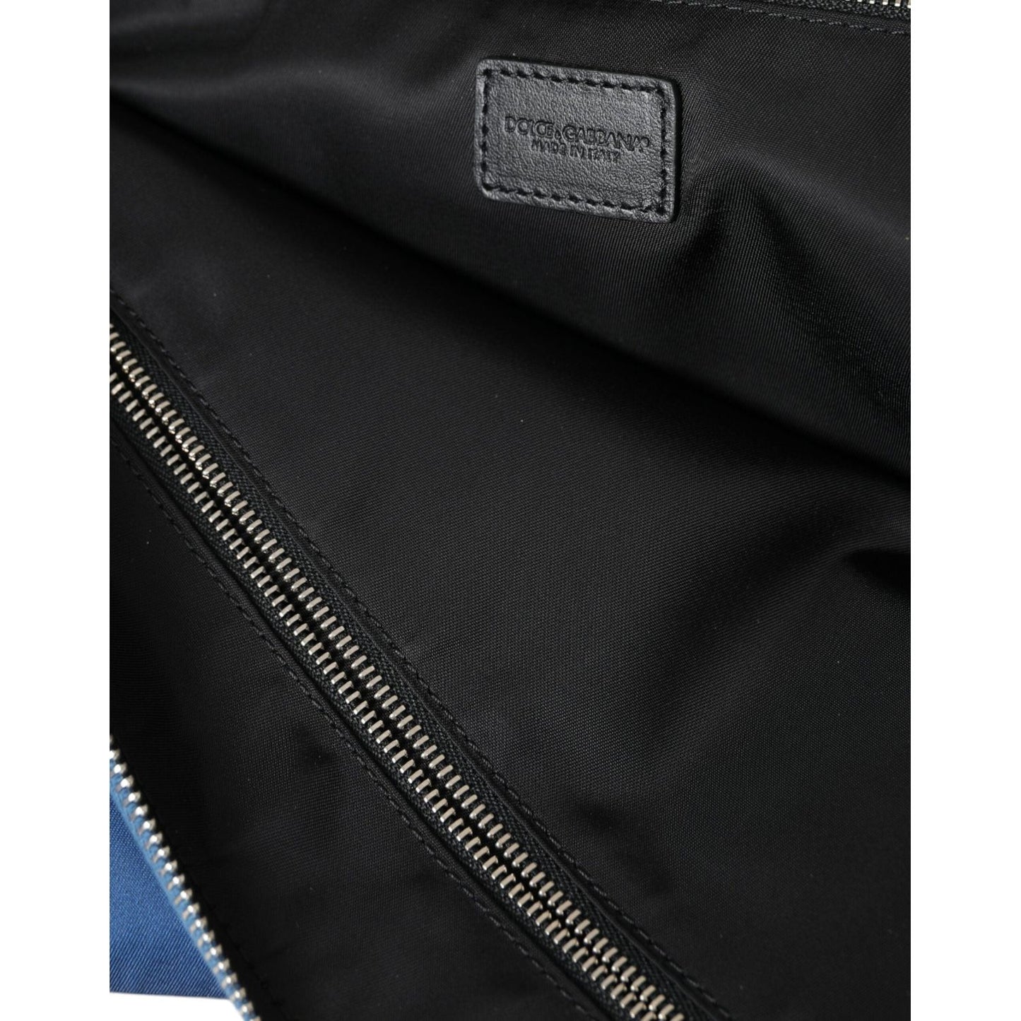 Dolce & Gabbana Blue DG Milano Print Nylon Pouch Clutch Men Bag Dolce & Gabbana