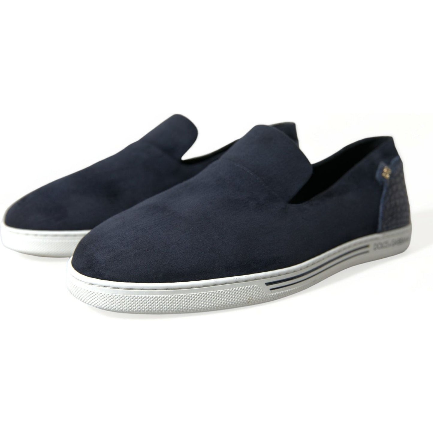 Dolce & Gabbana Blue Suede Caiman Loafers Saint Tropez Shoes Dolce & Gabbana