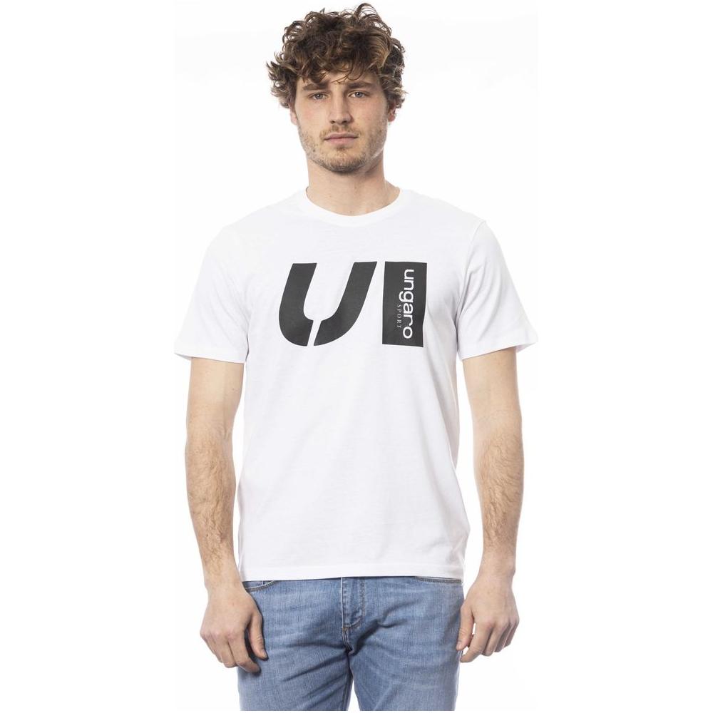 Ungaro Sport White Cotton Men T-Shirt
